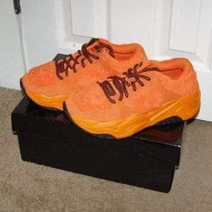NEW! size 8.5/39 JUST CAVALLI Ladies Orange Fuzzy sneakers
